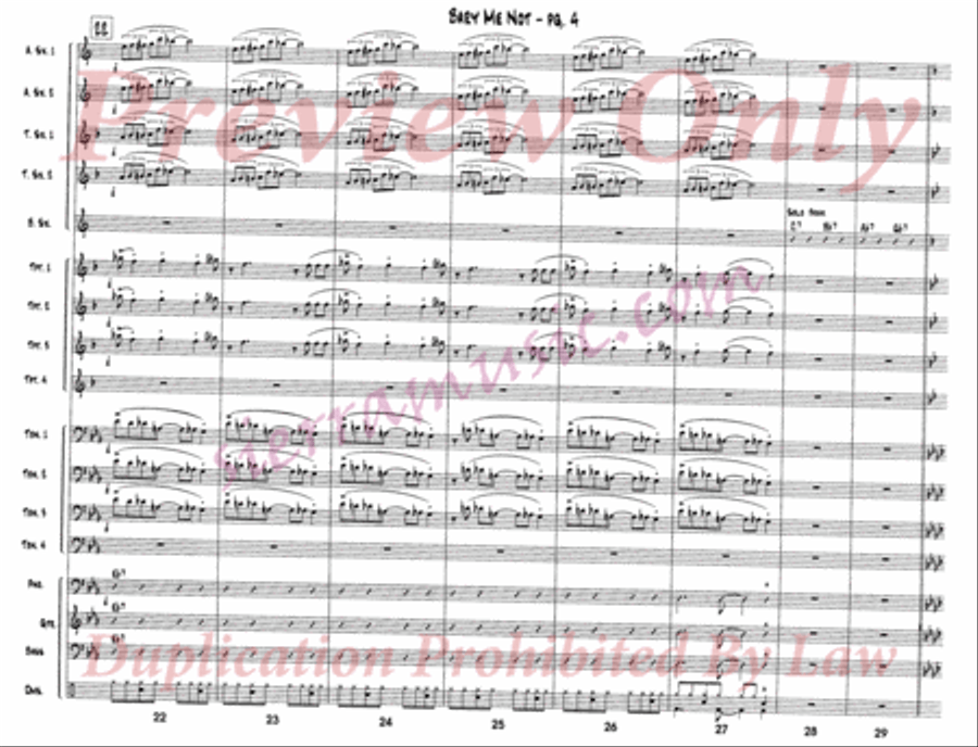 Bary Me Not Big Band scores gallery preview page 5
