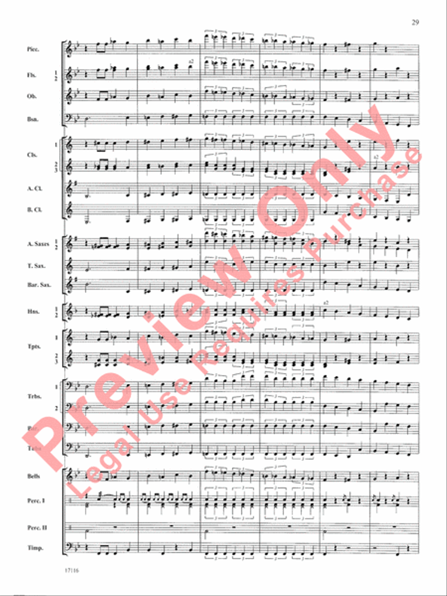 1812 Overture Concert Band scores gallery preview page 30