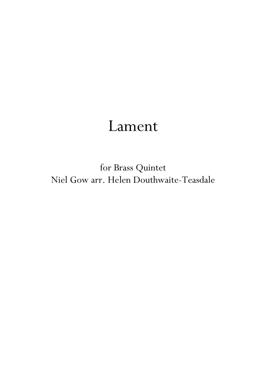 Lament for Brass Quintet Brass Quintet scores gallery preview page 1