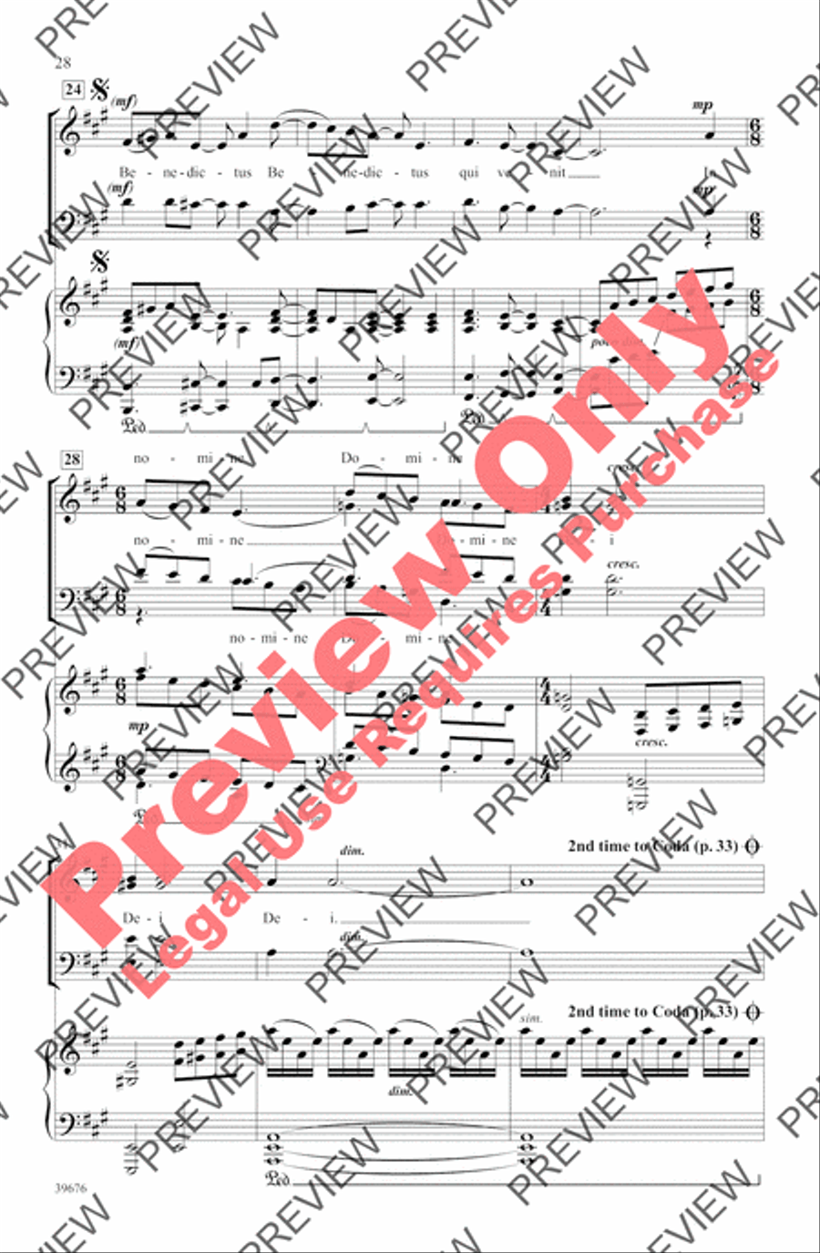 Missa Festiva Missa Festiva 4-Part scores gallery preview page 31