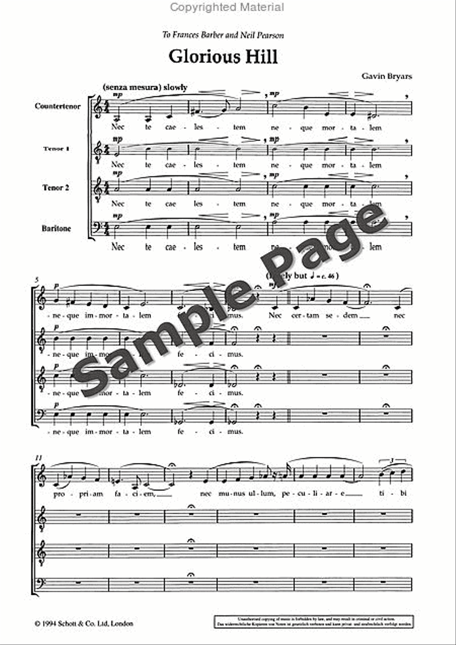 Glorious Hill Men's Voices TTBB scores gallery preview page 6
