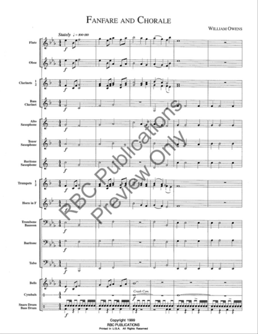 Fanfare And Chorale Fanfare And Chorale Concert Band scores gallery preview page 4