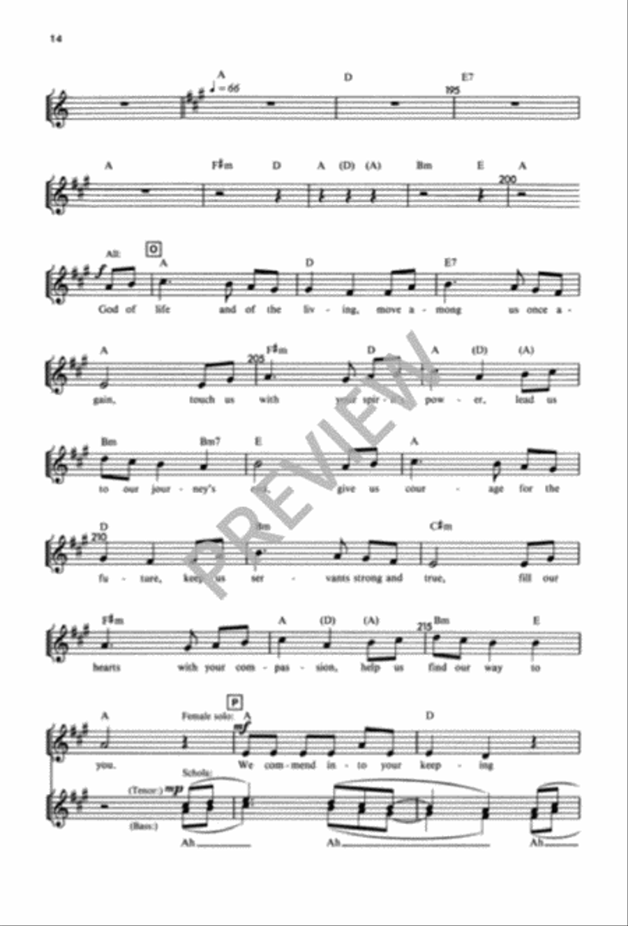 Tableprayer: God of Life and of the Living Unison Choir scores gallery preview page 15