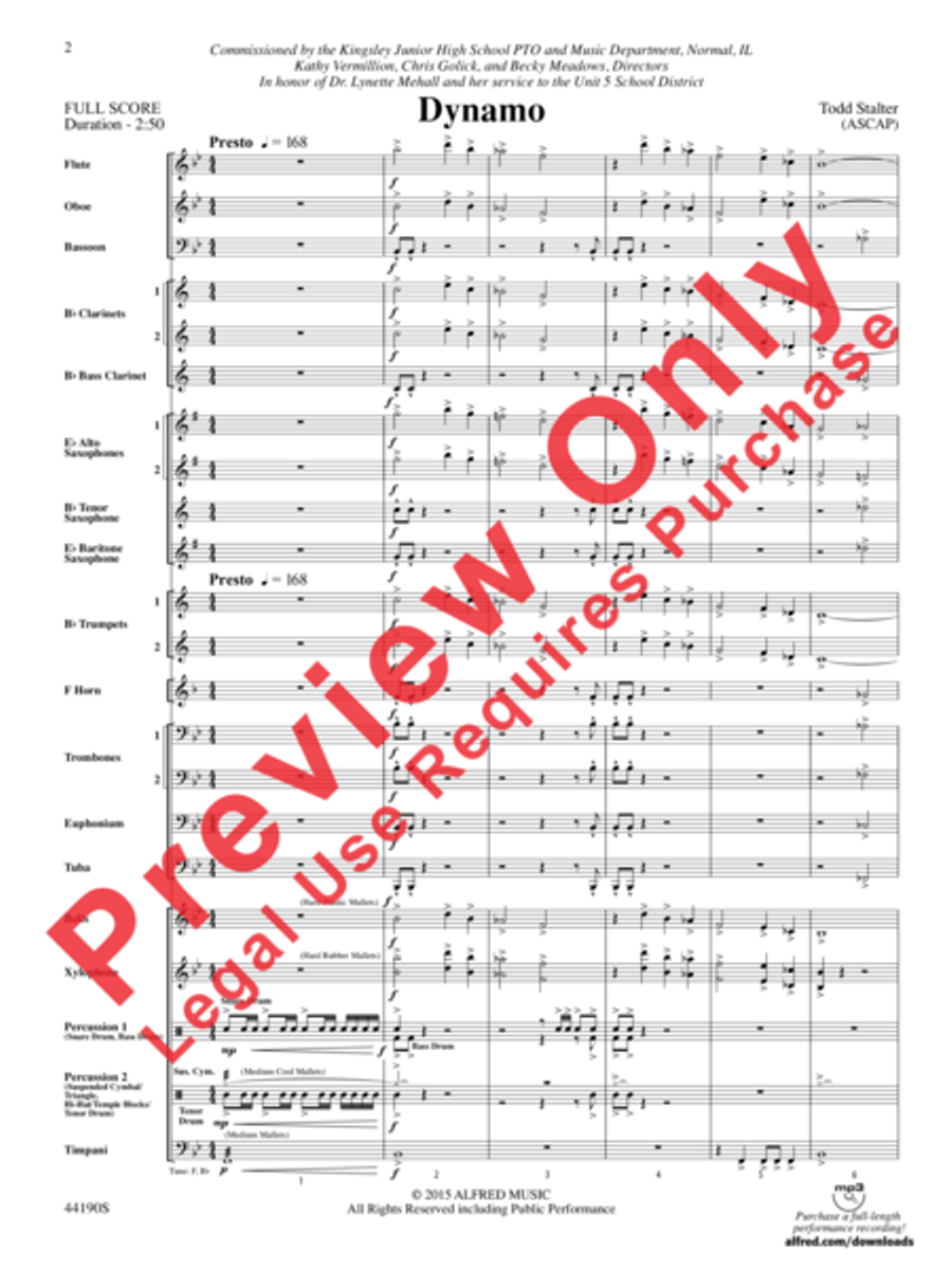 Dynamo Concert Band scores gallery preview page 3