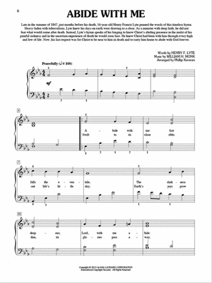 Weekly Worship – 52 Hymns for a Year of Praise Easy Piano scores gallery preview page 3