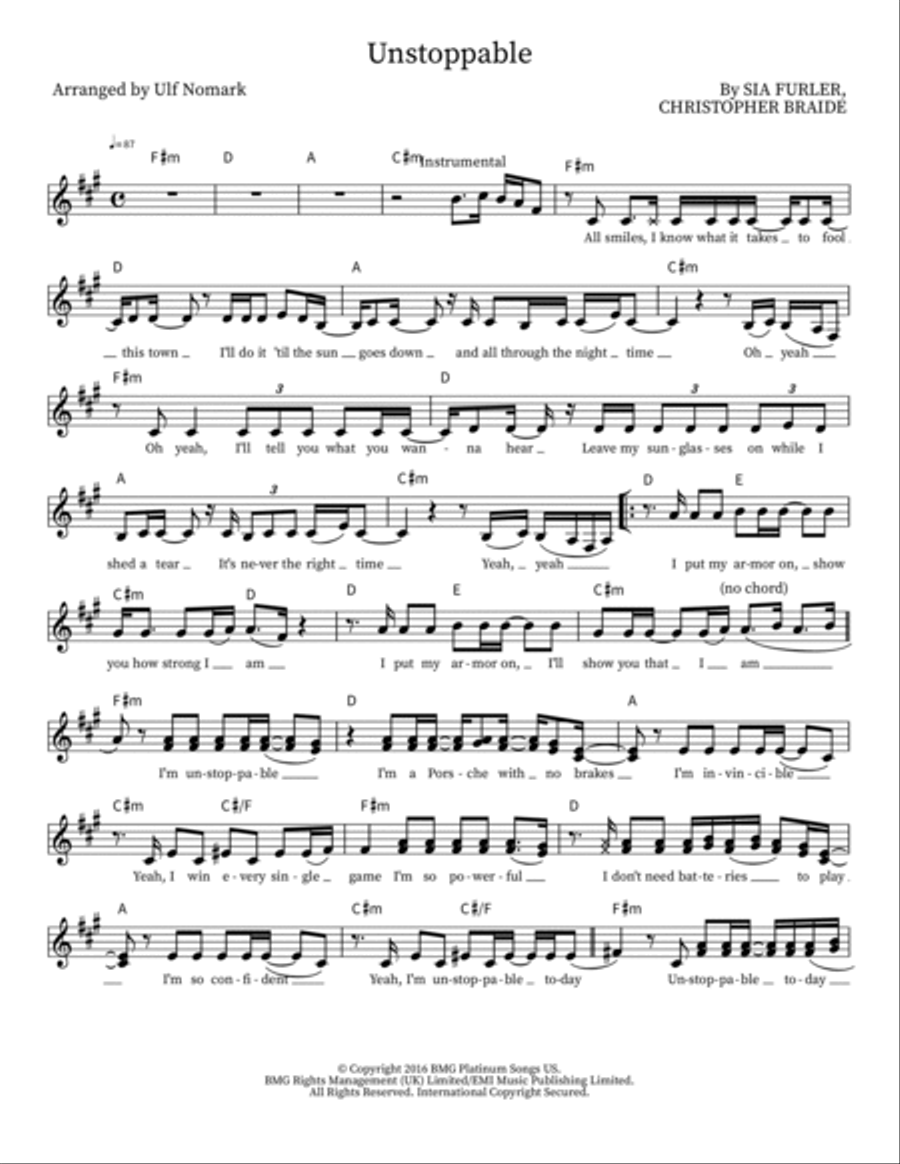 Unstoppable 3-Part scores gallery preview page 5