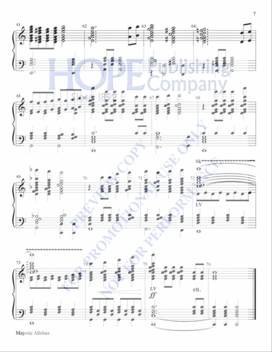 Majestic Alleluia Majestic Alleluia 5-Octaves scores gallery preview page 7