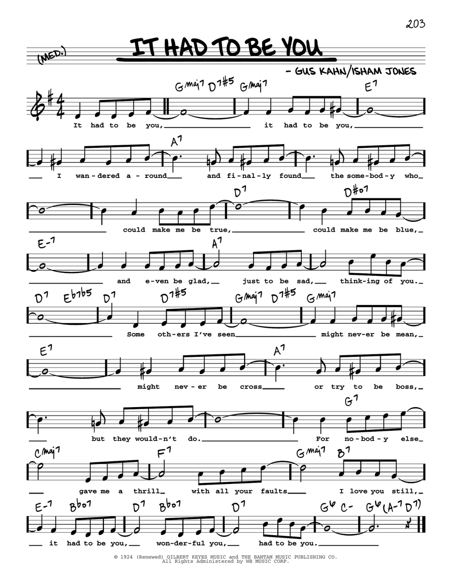 It Had To Be You (High Voice) High Voice scores gallery preview page 1