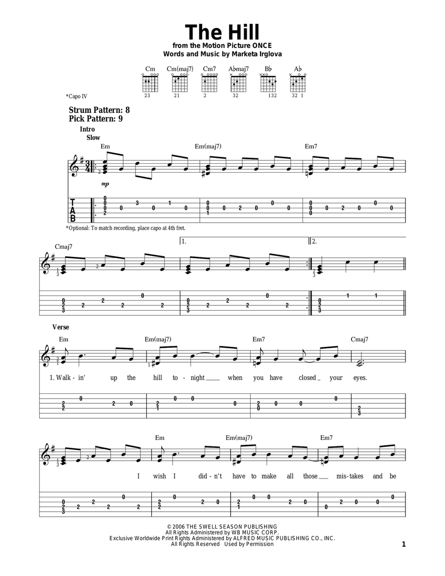 The Hill Guitar Tablature scores gallery preview page 1