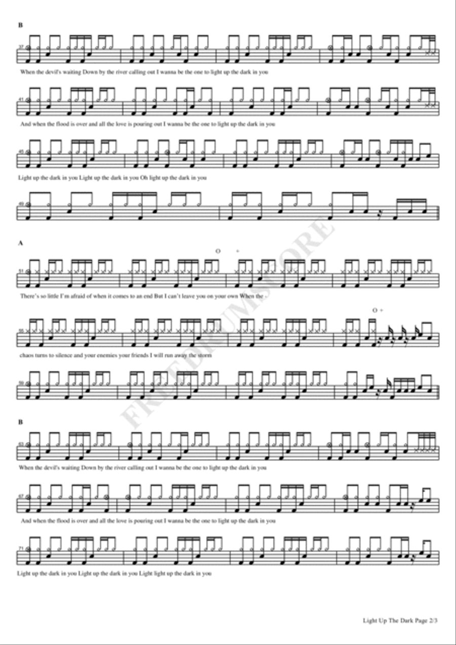 Light Up The Dark Drum Set scores gallery preview page 2