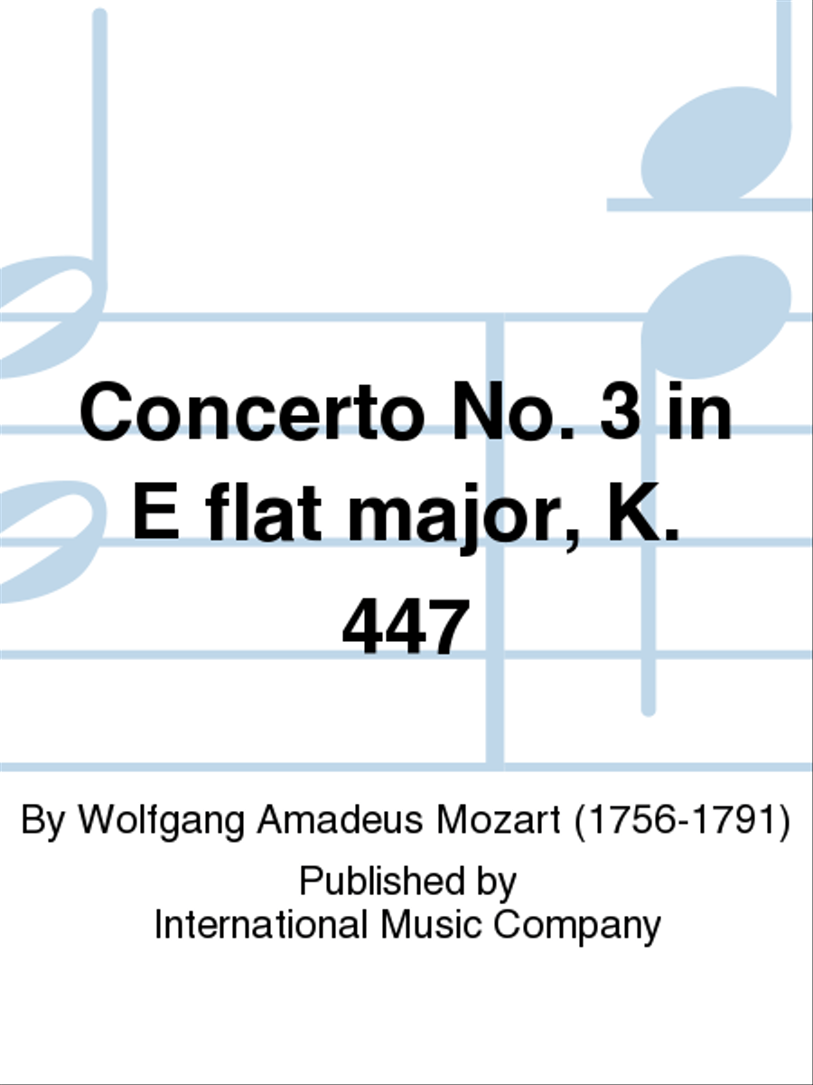 Concerto No. 3 In E Flat Major, K. 447 (Horn In E Flat) Piano Accompaniment scores gallery preview page 1