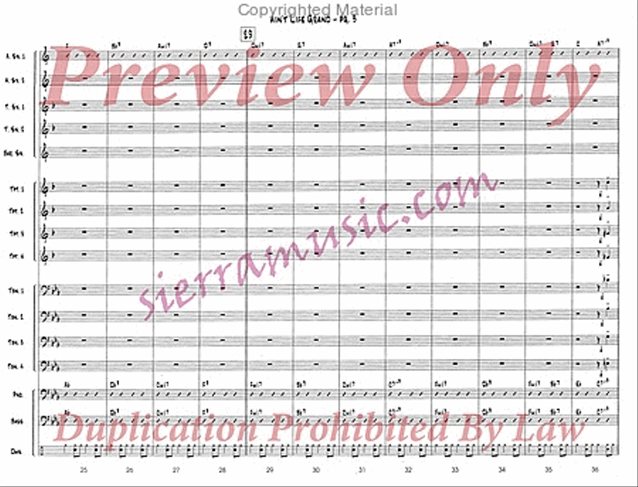 Ain't Life Grand Big Band scores gallery preview page 4