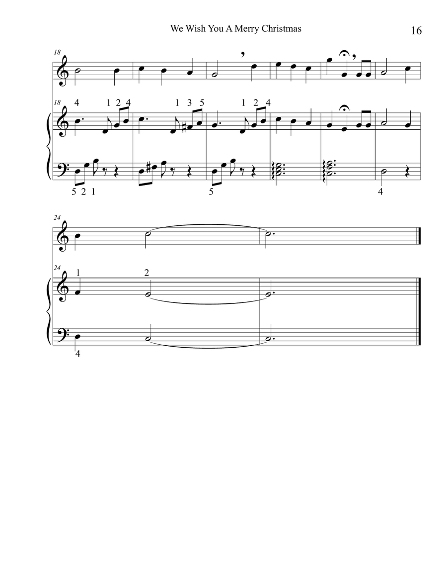 Classical Duets for Violin & Piano: We Wish You a Merry Christmas Violin scores gallery preview page 2