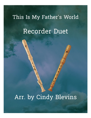 Book cover for This Is My Father's World, Recorder Duet