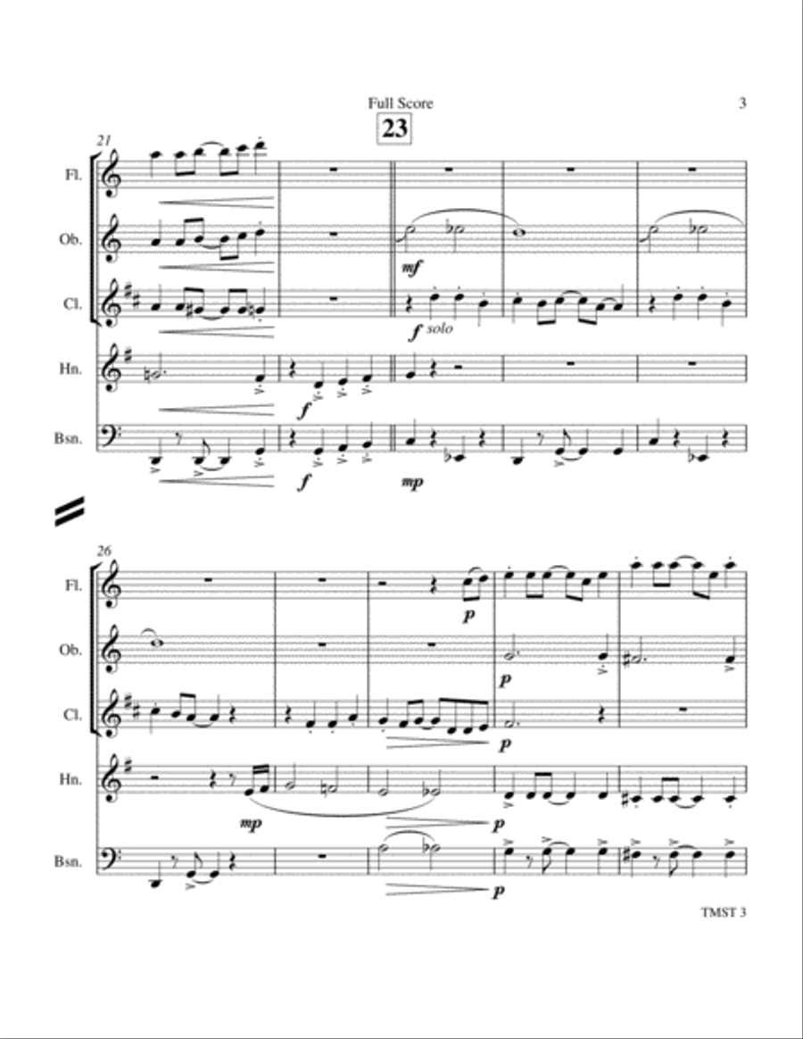 The Muppet Show Theme The Muppet Show Theme Woodwind Quintet scores gallery preview page 3