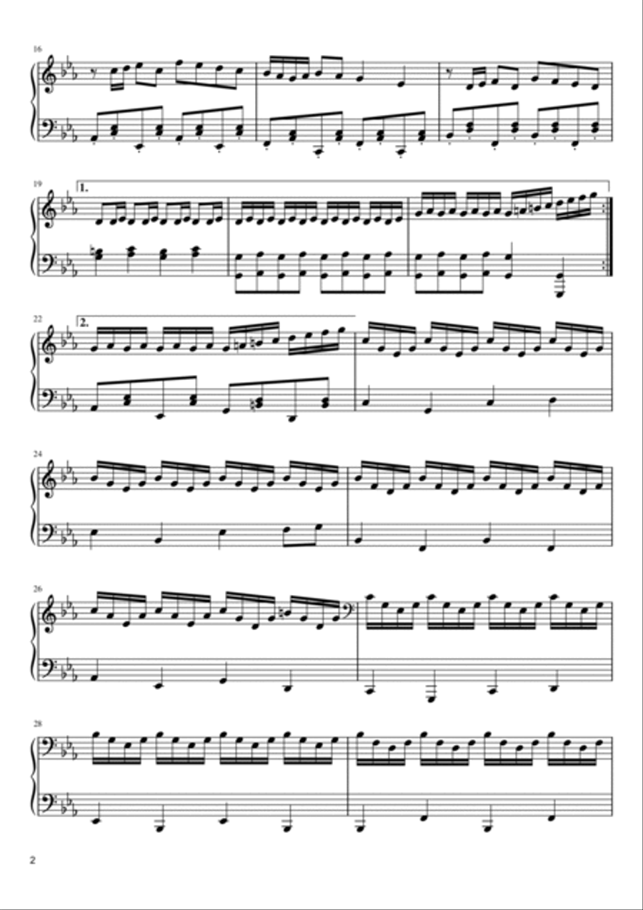 Bad Piggies Theme Piano Solo scores gallery preview page 2