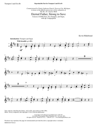 Eternal Father, Strong to Save (Downloadable Trumpet Parts)