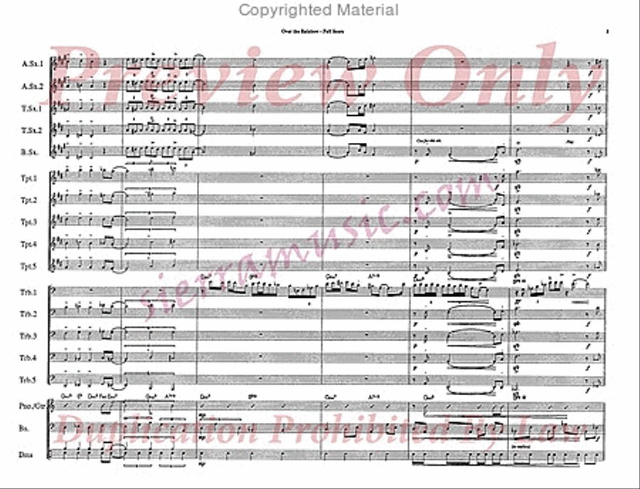 Over The Rainbow Jazz Ensemble scores gallery preview page 6