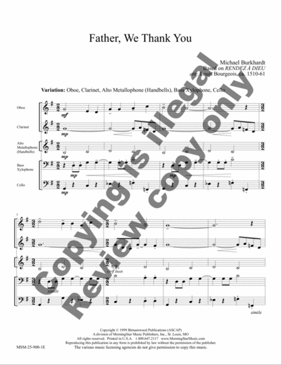Two Instrumental Hymn Settings Clarinet scores gallery preview page 3