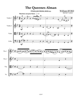 Wm. BYRD- Alman for String Quartet