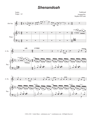 Book cover for Shenandoah (Alto Saxophone and Piano)