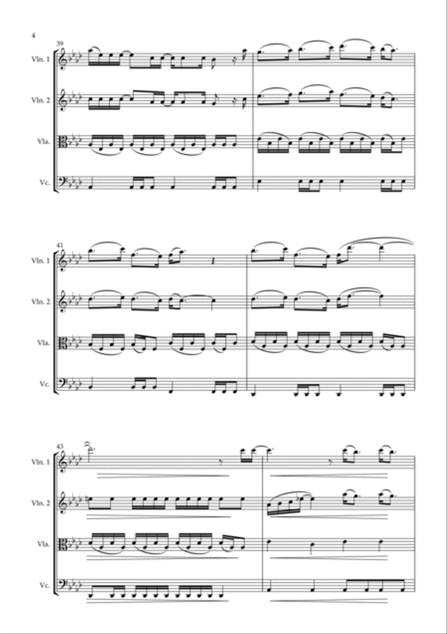 Never Enough String Quartet scores gallery preview page 4