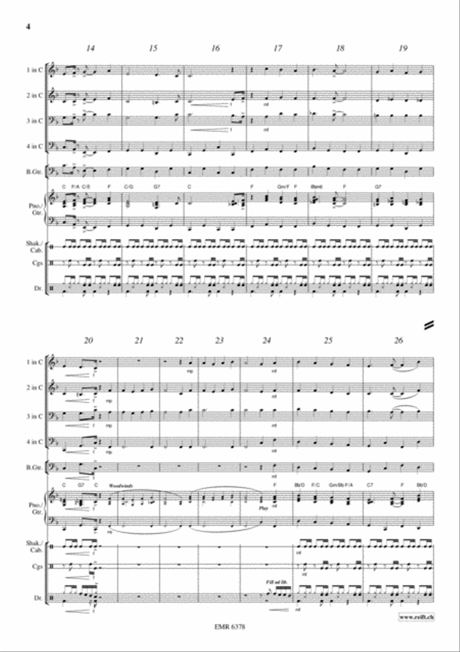 Adeste Fideles Brass Ensemble scores gallery preview page 5
