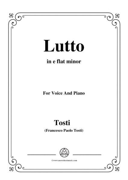 Tosti-Lutto in e flat minor,for Voice and Piano image number null
