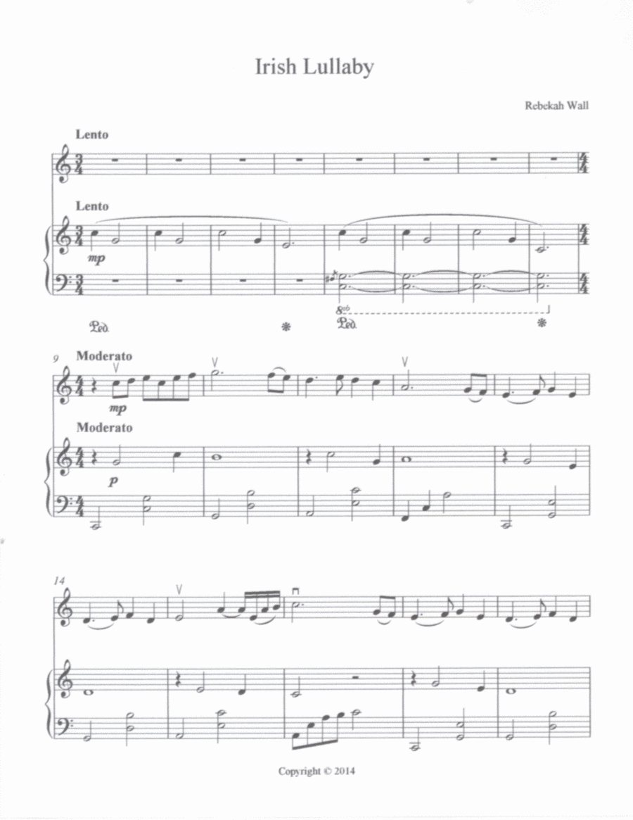 Irish Lullaby Irish Lullaby Violin Solo scores gallery preview page 1