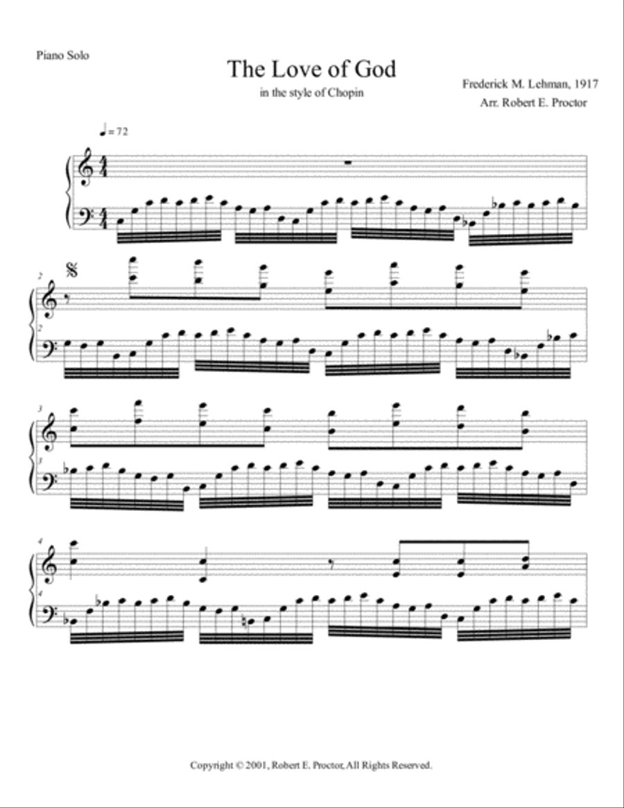 The Love of God - Piano Solo Piano Solo scores gallery preview page 2