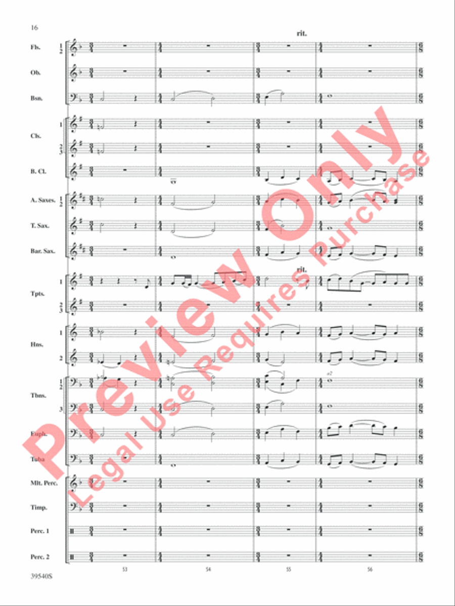 Carols from the British Isles Concert Band scores gallery preview page 17