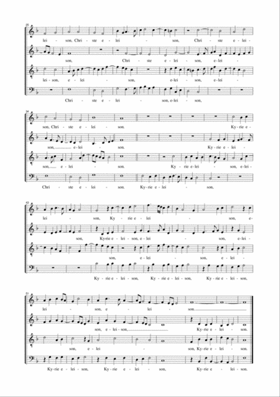 MISSA BREVIS - G. P. da Palestrina (1525-1594) - For SATB Choir 4-Part scores gallery preview page 6