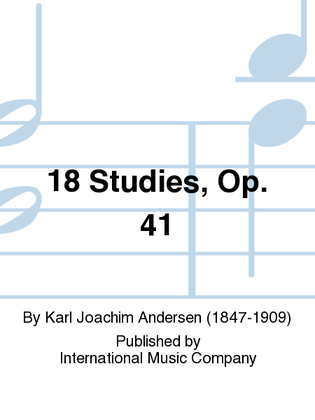 Book cover for 18 Studies, Op. 41