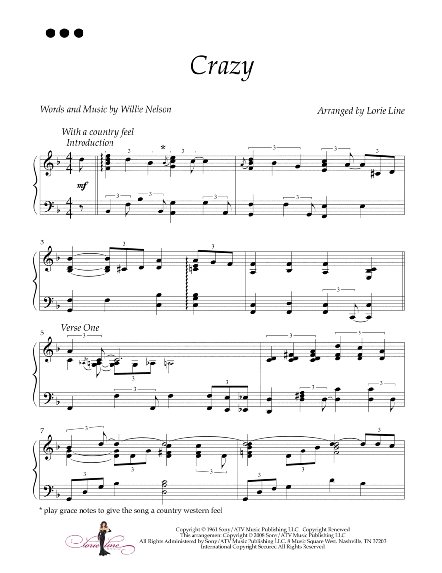 Crazy Crazy Piano Solo scores gallery preview page 1