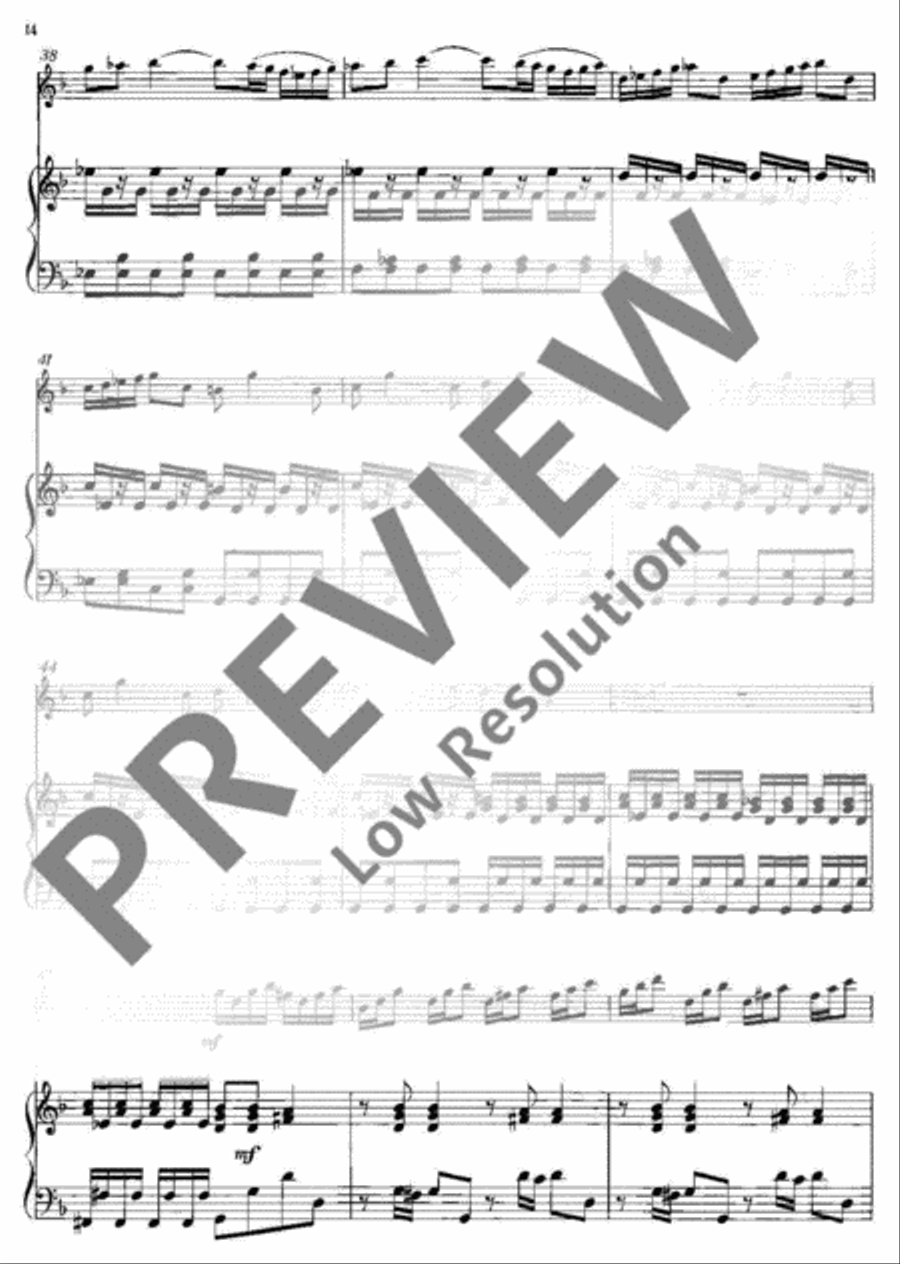 Concerto No. 2 G minor Flute scores gallery preview page 15