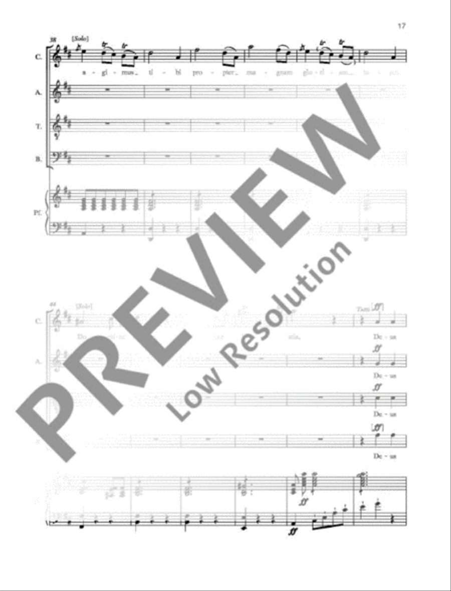 Missa sancta No. 2 G major 4-Part scores gallery preview page 18