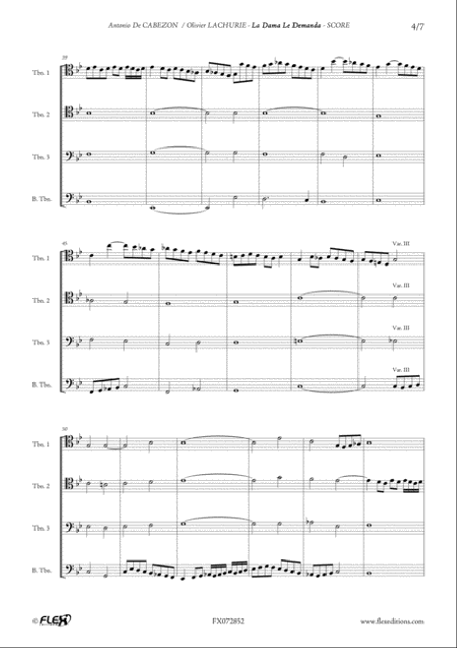 La Dama Le Demanda Trombone scores gallery preview page 4