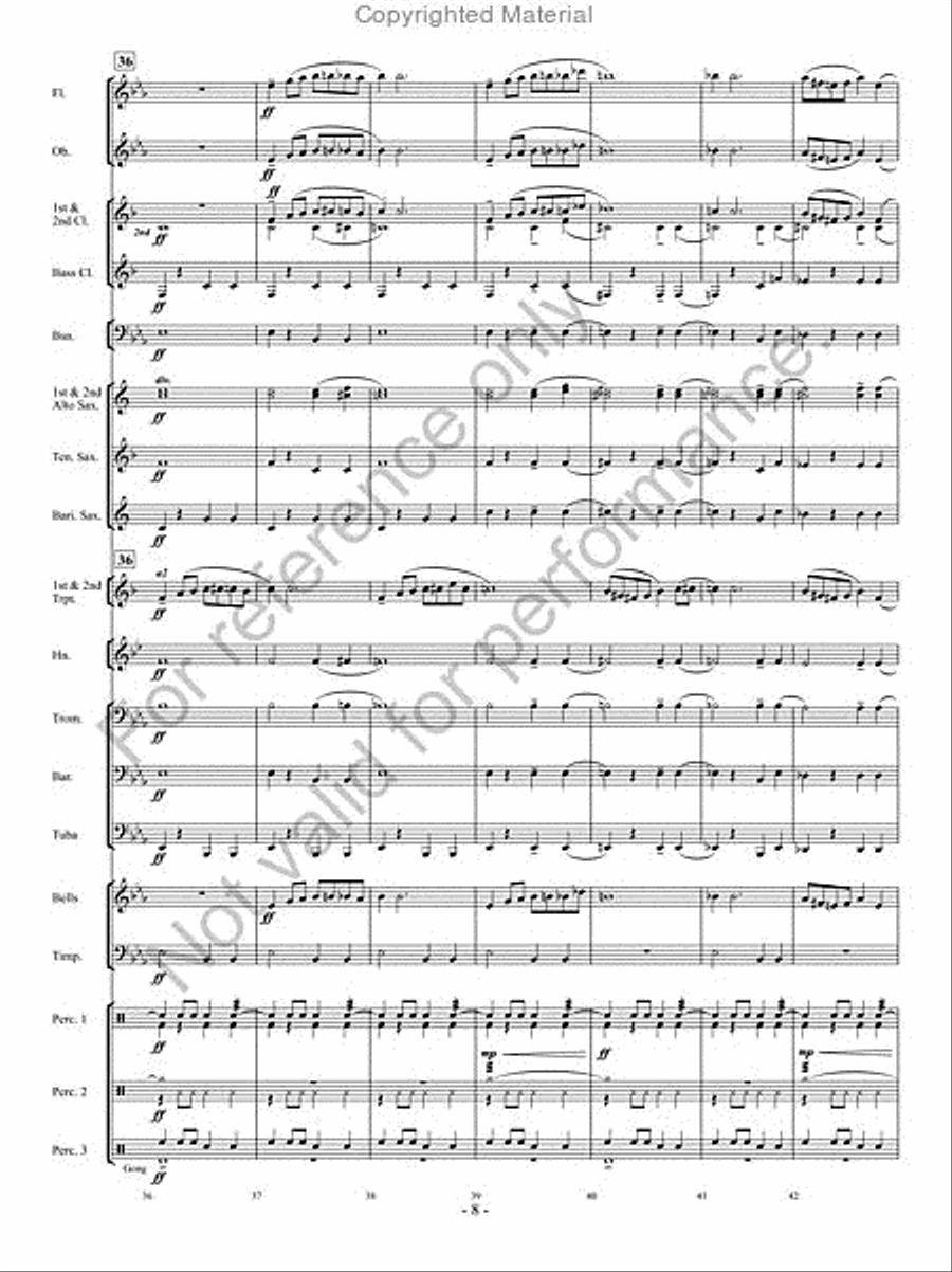 Desert Caravan Concert Band scores gallery preview page 7