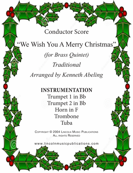 We Wish You a Merry Christmas (for Brass Quintet) image number null