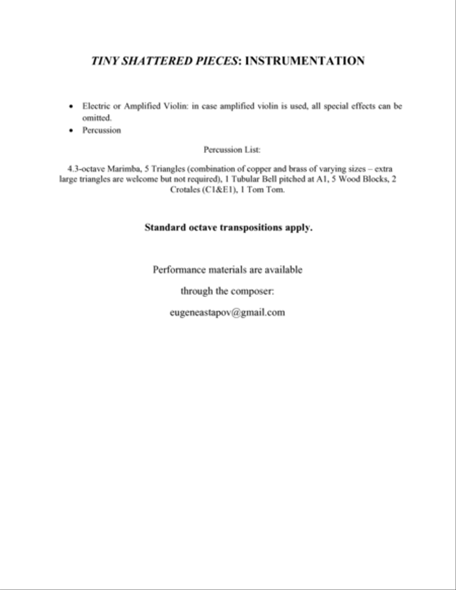 Tiny Shattered Pieces Chamber Music scores gallery preview page 4