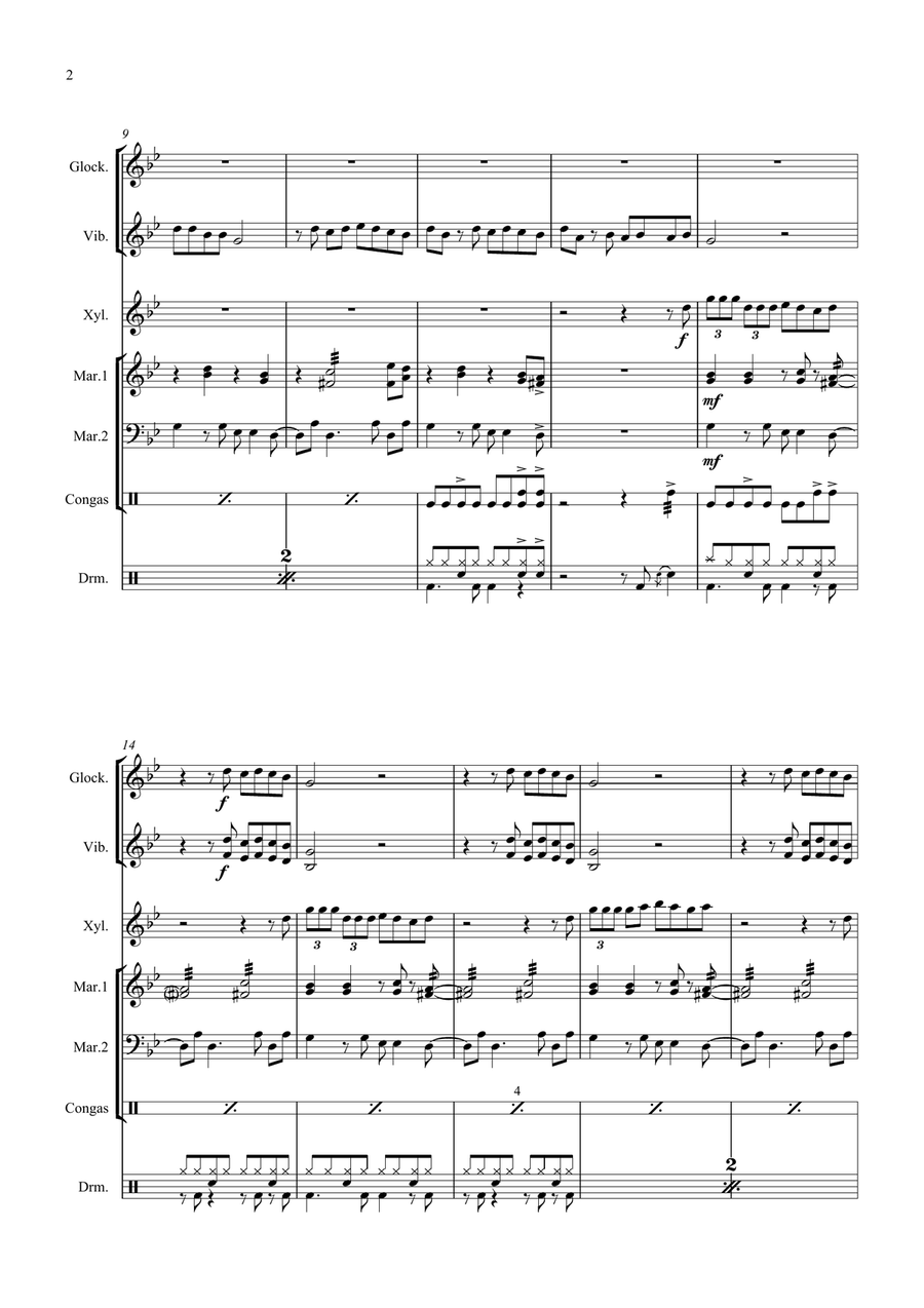 Havana Percussion Ensemble scores gallery preview page 4