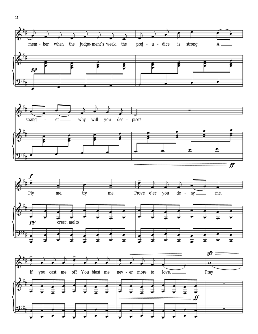 Pray goody Piano, Vocal scores gallery preview page 2