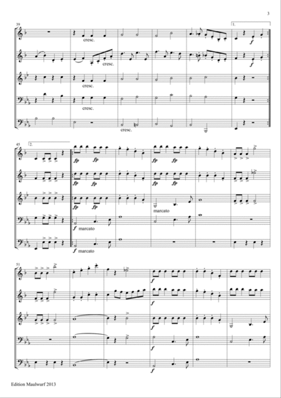 Helenenmarsch Brass Quintet scores gallery preview page 3