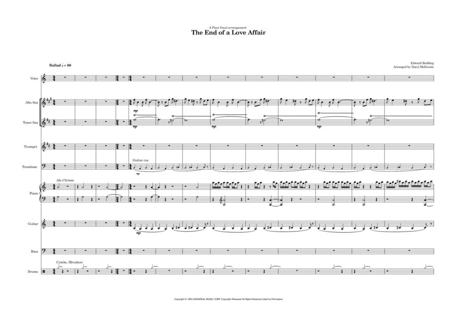 The End Of A Love Affair Trombone scores gallery preview page 1