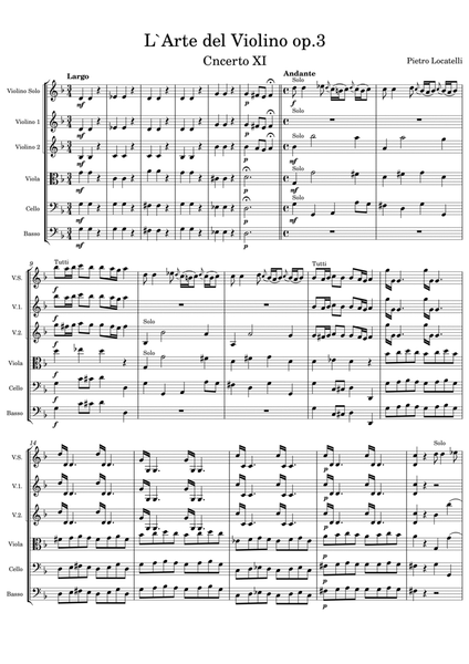 Violin Concerto L'Arte del violino Op.3 no.6 image number null
