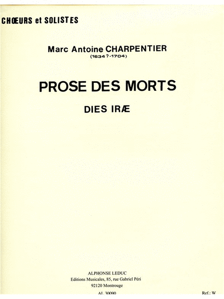 Prose Des Morts 'dies Ir ' (choral)