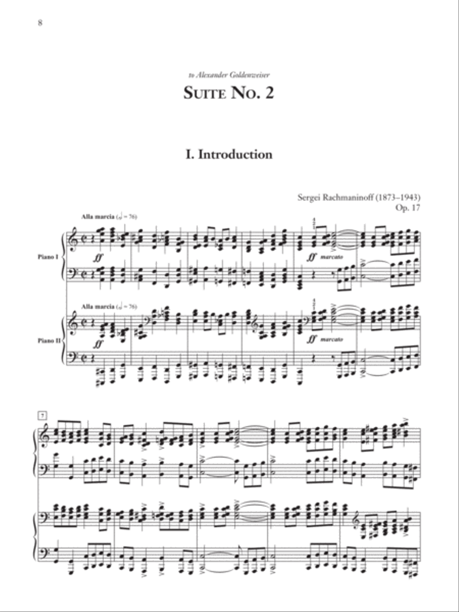 Rachmaninoff -- Suite No. 2, Op. 17 Piano Solo scores gallery preview page 4
