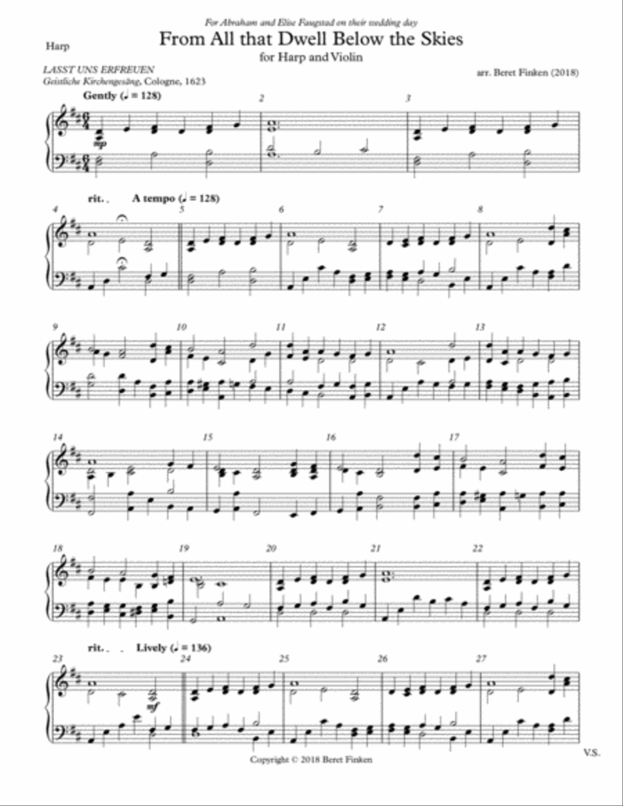 From All that Dwell Below the Skies String Duet scores gallery preview page 4