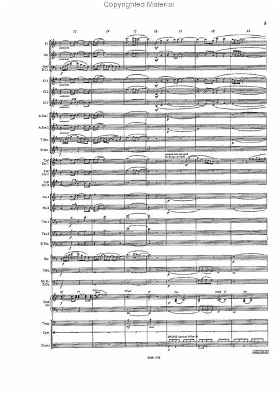 Highlander Who Wants To Live Forever Concert Band scores gallery preview page 5