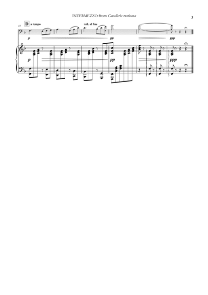 Intermezzo from "Cavalleria rusticana" (Mascagni) - Solo Trombone or Euphonium and Piano